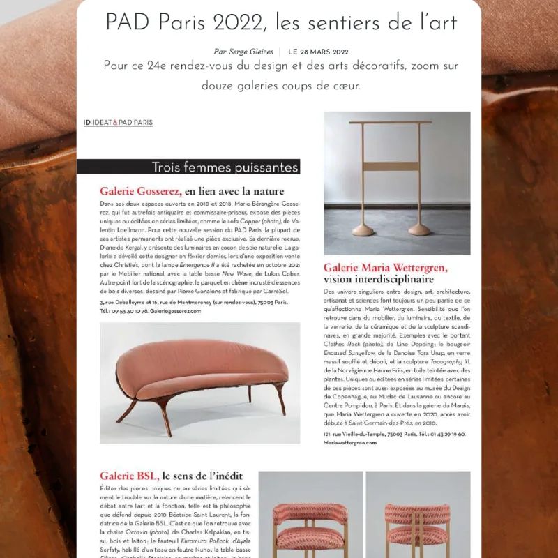 IDEAT - PAD Paris 2022 - Les sentiers de l'art